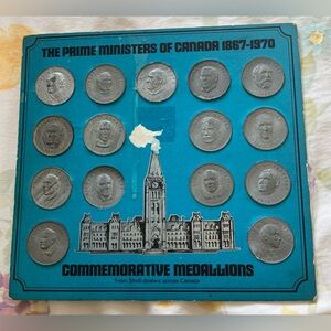 The Prime Ministers of Canada 1867-1970 Commemorative Medallions